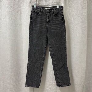 Pacsun Beverly Wash Denim Mom Jean High Rise Size 25 Faded Black Grunge 90's